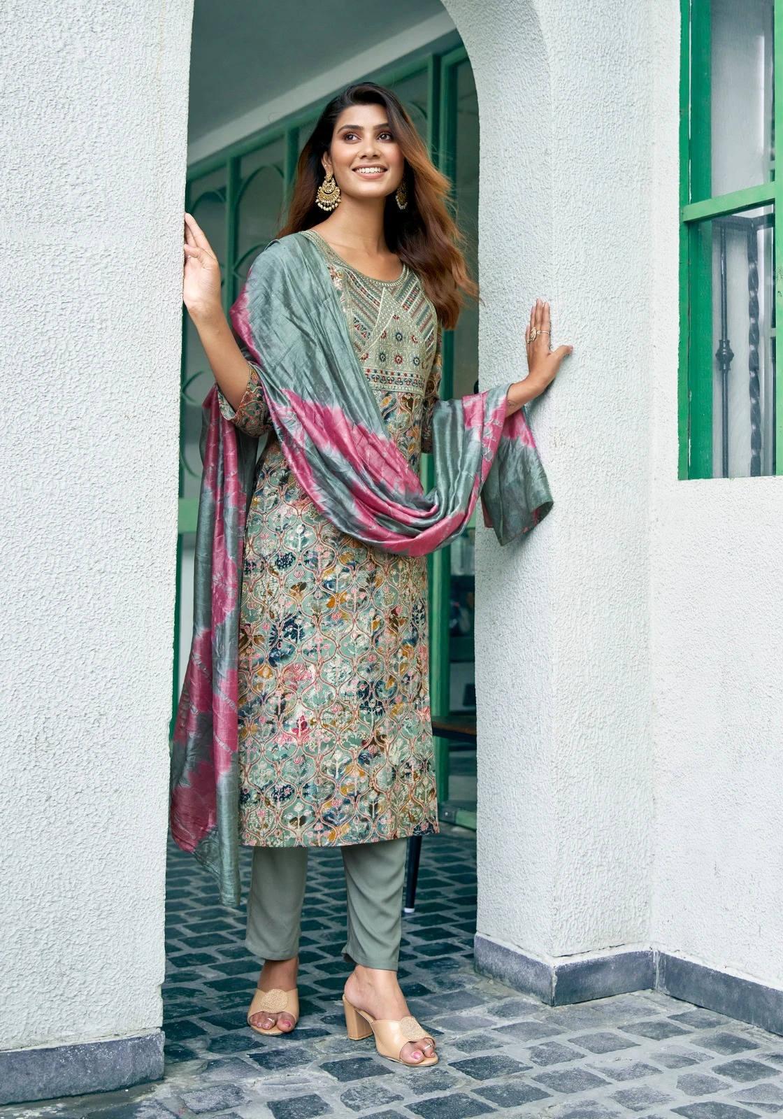 Mystic 9 Sabri Vol 1 Premium Quality Rayon Foil Print Wholesale Readymade Salwar Suit Catalog — Wholesale Readymade Suit, MPA wholesale from Surat - Gallery Image 8